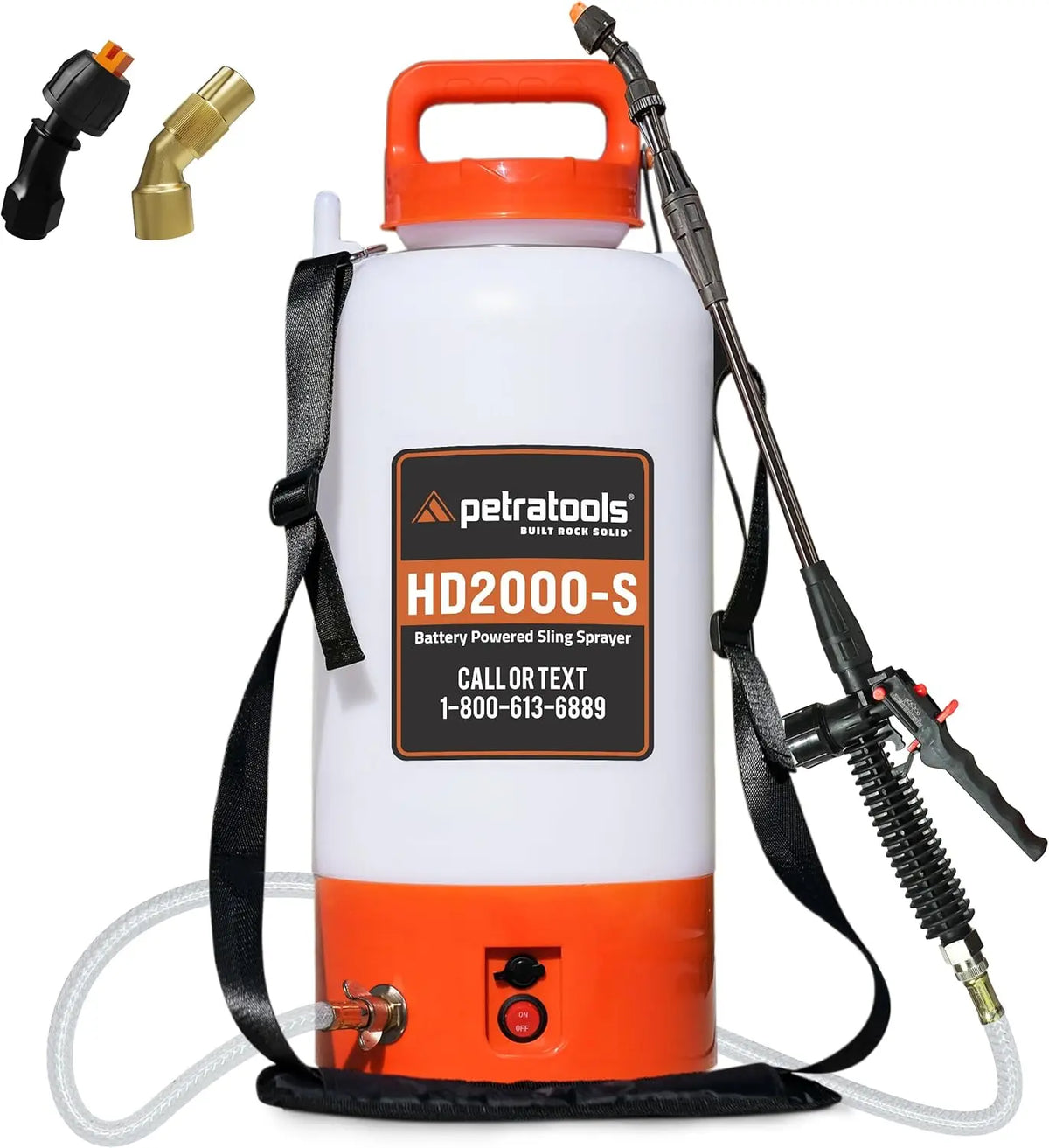 2 Gallon - HD2000-S - Heavy Duty Electric Sprayers in Lawn and Garden for Weed/Pest Control, Watering & More - with 2 Nozzles