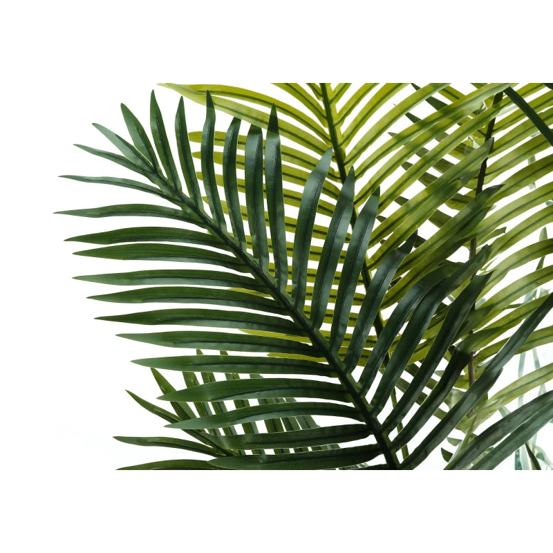 Artificial Plant, 57 Tall, Palm Tree, Indoor, Faux, Fake, Floor, Greenery, Potted, Real Touch, Decorative, Green Leaves, Black P