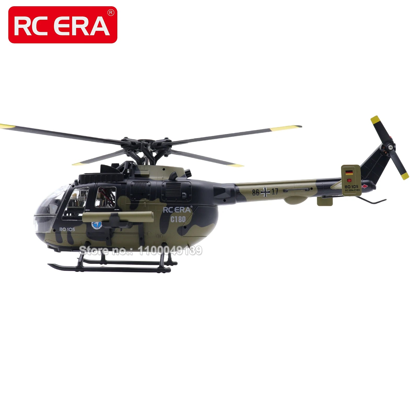 RC ERA C180 BO105 Direct-drive Brushless RC Helicopter with TOF Altitude Hold Optical Flow Remote Control Hobby Toy for Adult