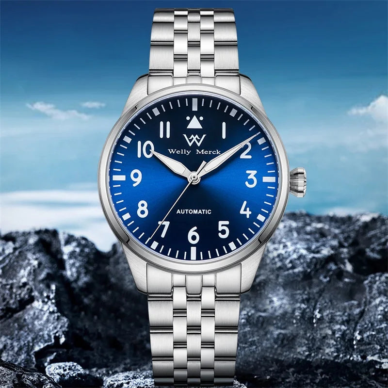 WM Watch Automatic Mechanical Watches Waterproof Multifunctional Business Men's Watches Watch Welly Merck Watch WM165M