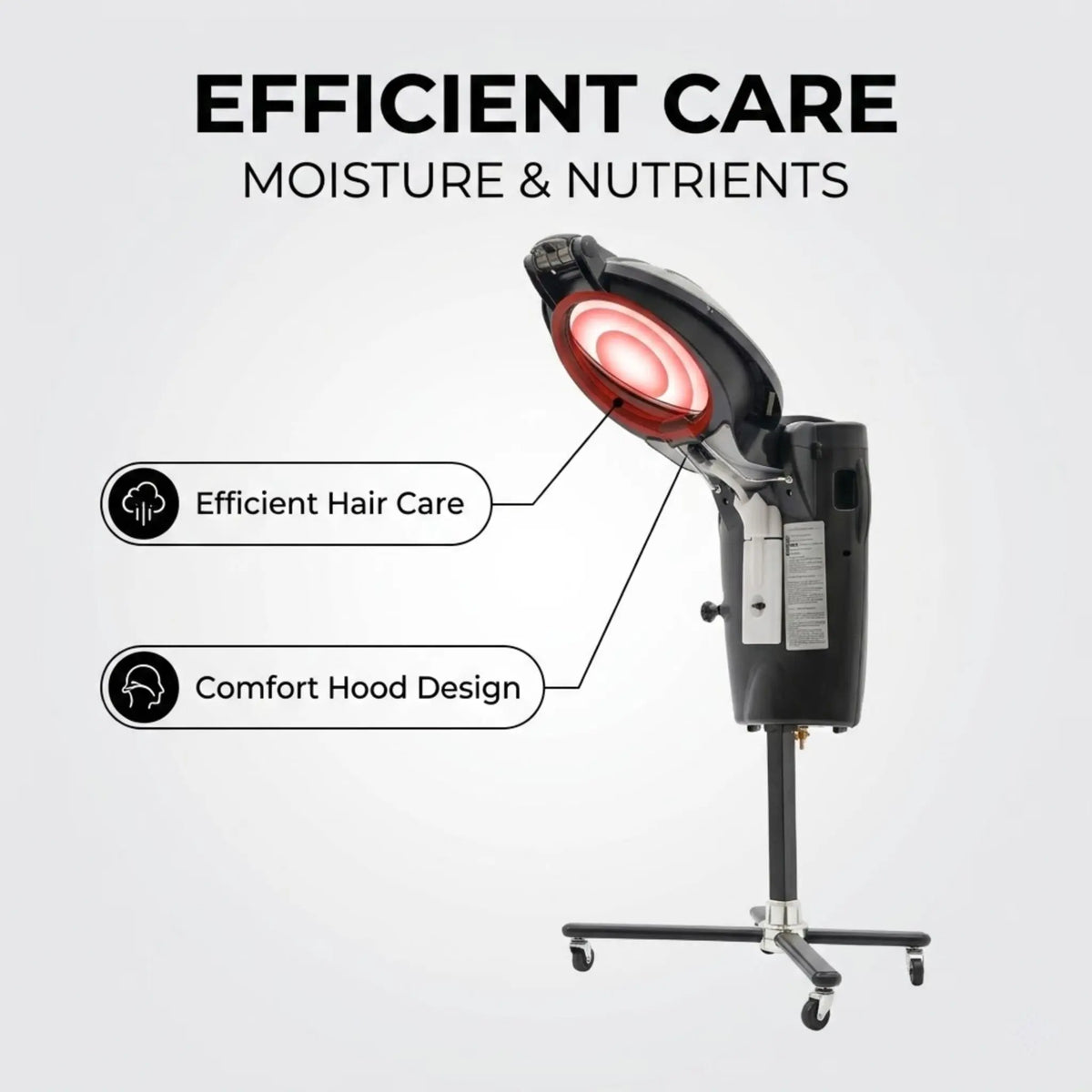 Standing Hair Steamer Beauty Salon Barber Shop Rolling Machine Twelve Light Colors Ozone Nano Mist Deep Conditioning