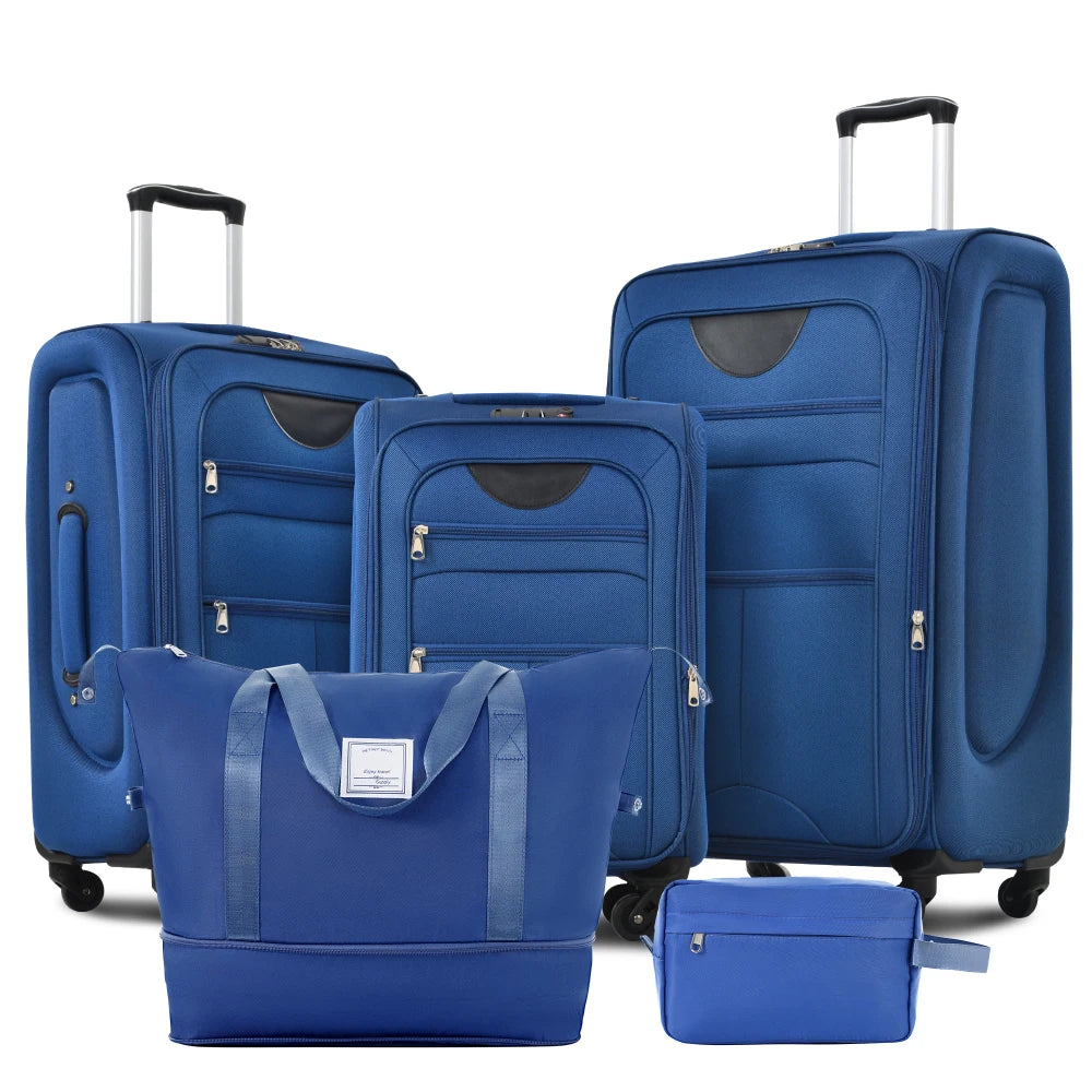 Softside Softshell 3pcs Expandable Luggage Set 22/26/30 Inch Duffel Bag Upright Spinner Wheels Lightweight Travel Luggage