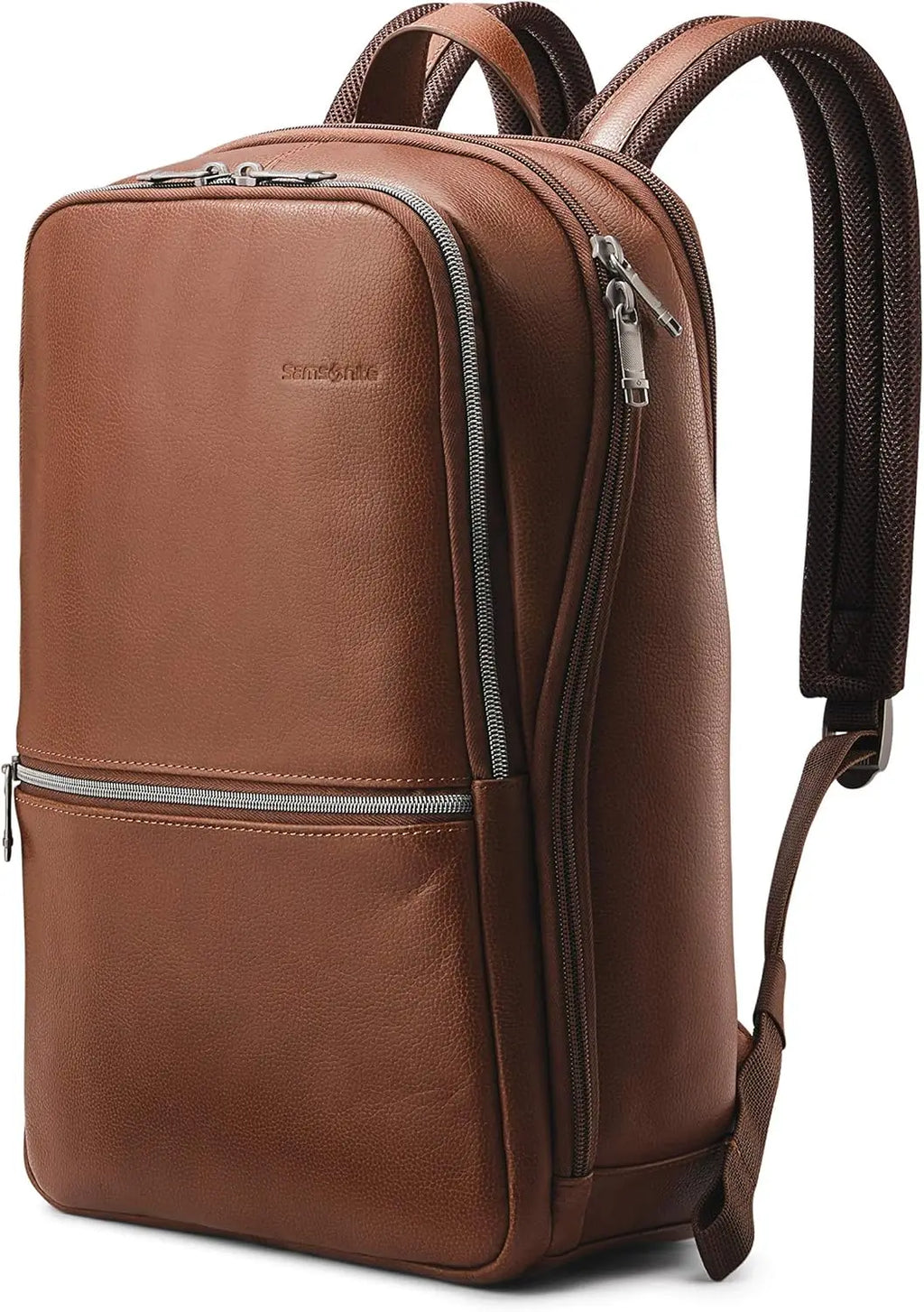 Classic Leather Slim Backpack for Men and Women, Durable Water-Resistant Design, Perfect for Travel and Daily Use