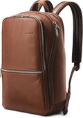 Classic Leather Slim Backpack for Men and Women, Durable Water-Resistant Design, Perfect for Travel and Daily Use