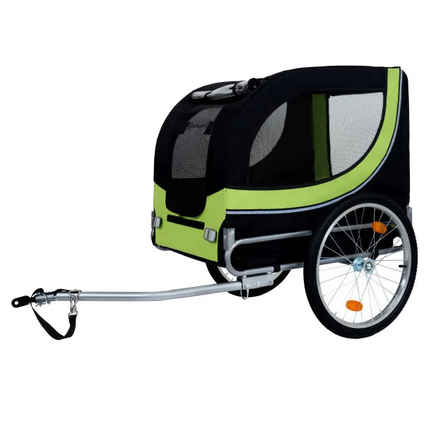 Large Folding Bike Trailer for Dogs – 66LB Capacity All-Terrain Pet Carrier, Durable Steel Frame for