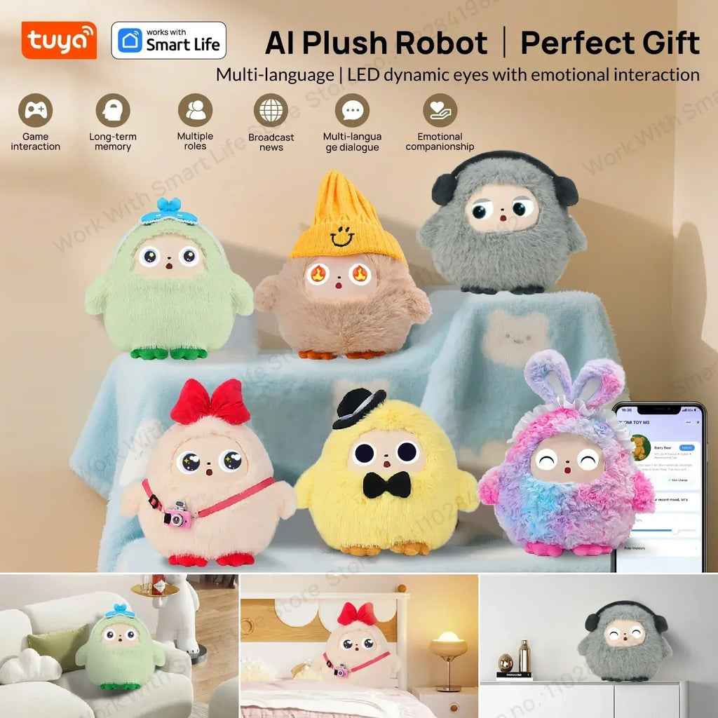 Smart Voice & LED Eyes, Tuya App Rechargeable E-Pet, Interactive Companion for Kids/Adults, Gift-Ready Top Gift Choice Hot Sale