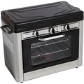 Portable Outdoor Camping Oven, Black/Silver, 31 H x 24 W x 18 L