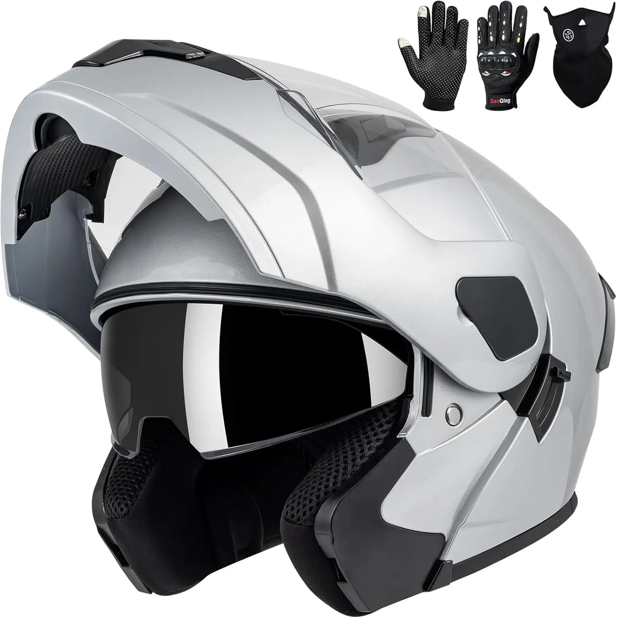 Helmets Motorcycles Full Helmet Dual Lenses Facelifted Helmets All Season Universal Summer Cycling Half Helmets Portable Fashion