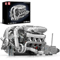 Mould King V8 Twin-Turbo Engine Model Kit with Battery and Motor for Adults and Teens 2899 PCS Engineering Construction STEM To