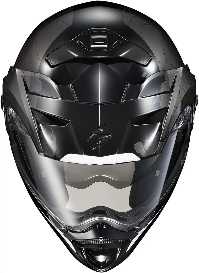 Modular Adventure Street Motorcycle Helmet with Bluetooth Ready Speaker Pockets DOT ECE Approved Topographic (White Medium)