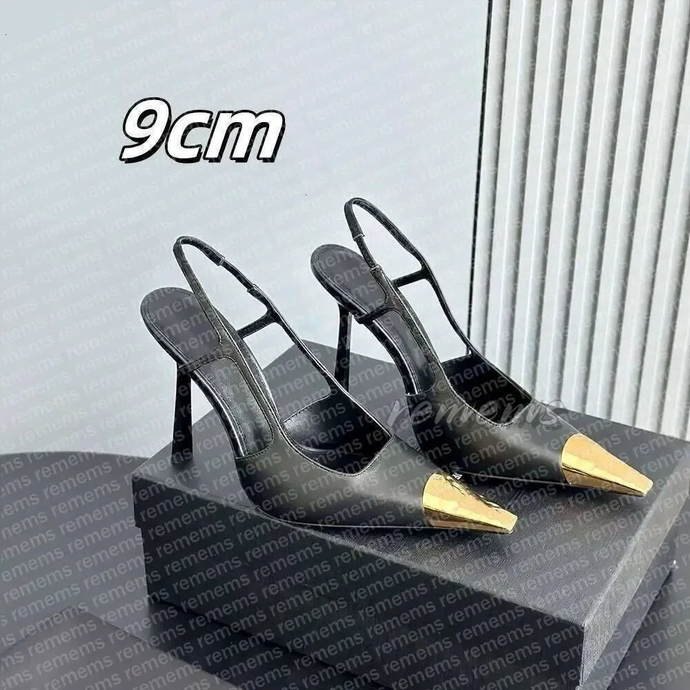 Designers' high heels, women's fishmouth, thin slippers, letters and empty high-heeled sandals, pointed shoes. size 35-41 000