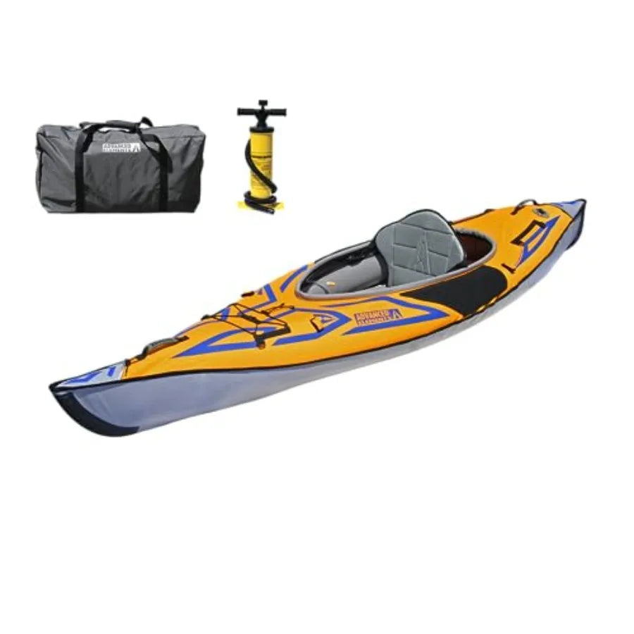 AdvancedFrame Sport Inflatable Kayak Lightweight Day Touring Kayak with Bag and Pump