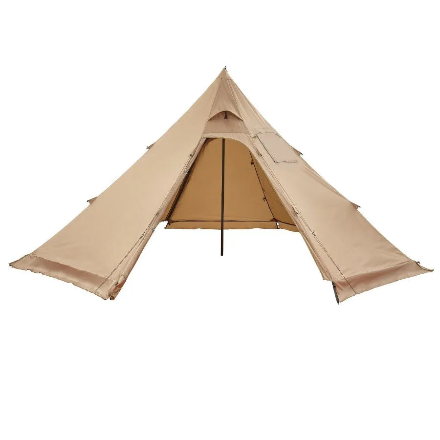4 Person Portable Winter Tipi Tent with Stove Jack Waterproof Canvas 4 Season Shelter for Hiking Fishing Backpacking M Size Lig