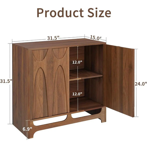 3-Piece Sideboard Buffet Cabinet Set, 94.5 Modern Storage Cabinet with Adjustable Shelves and 6 Doors for Dining, Living Rooms,