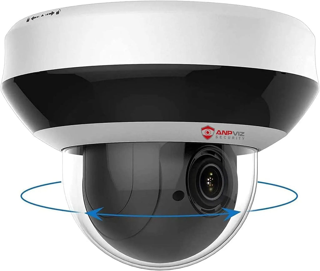 4MP PoE PTZ Security Camera with 4X Optical Zoom, AI Human/Vehicle Detection, Night Vision, Two-Way Audio