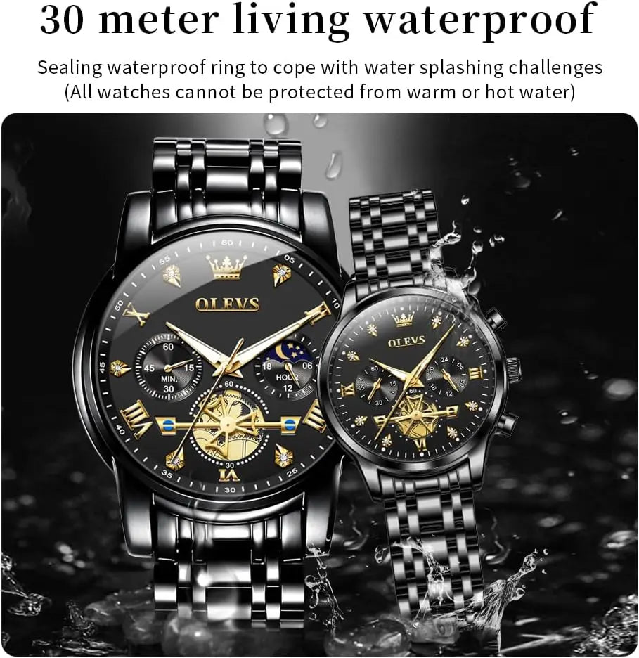 Valentine's Couple Matching Watches Set for Men and Women, Romantic Wedding Gifts, 2-Piece