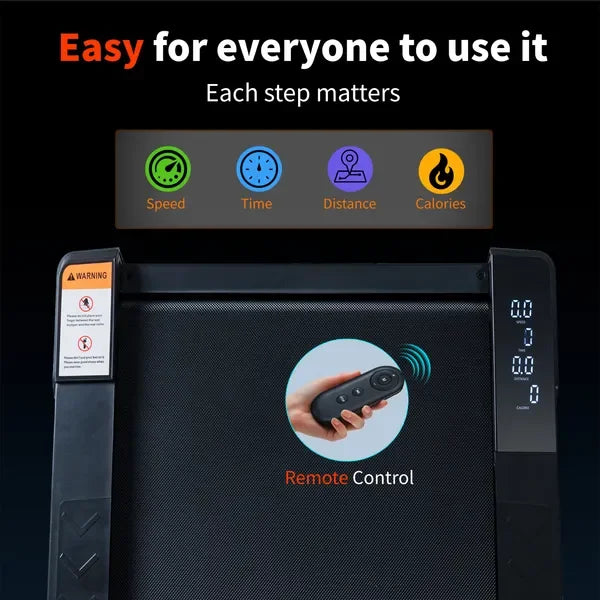 8° Incline Walking Pad Treadmill - Portable Compact Treadmills Under Desk Treadmill, Incline