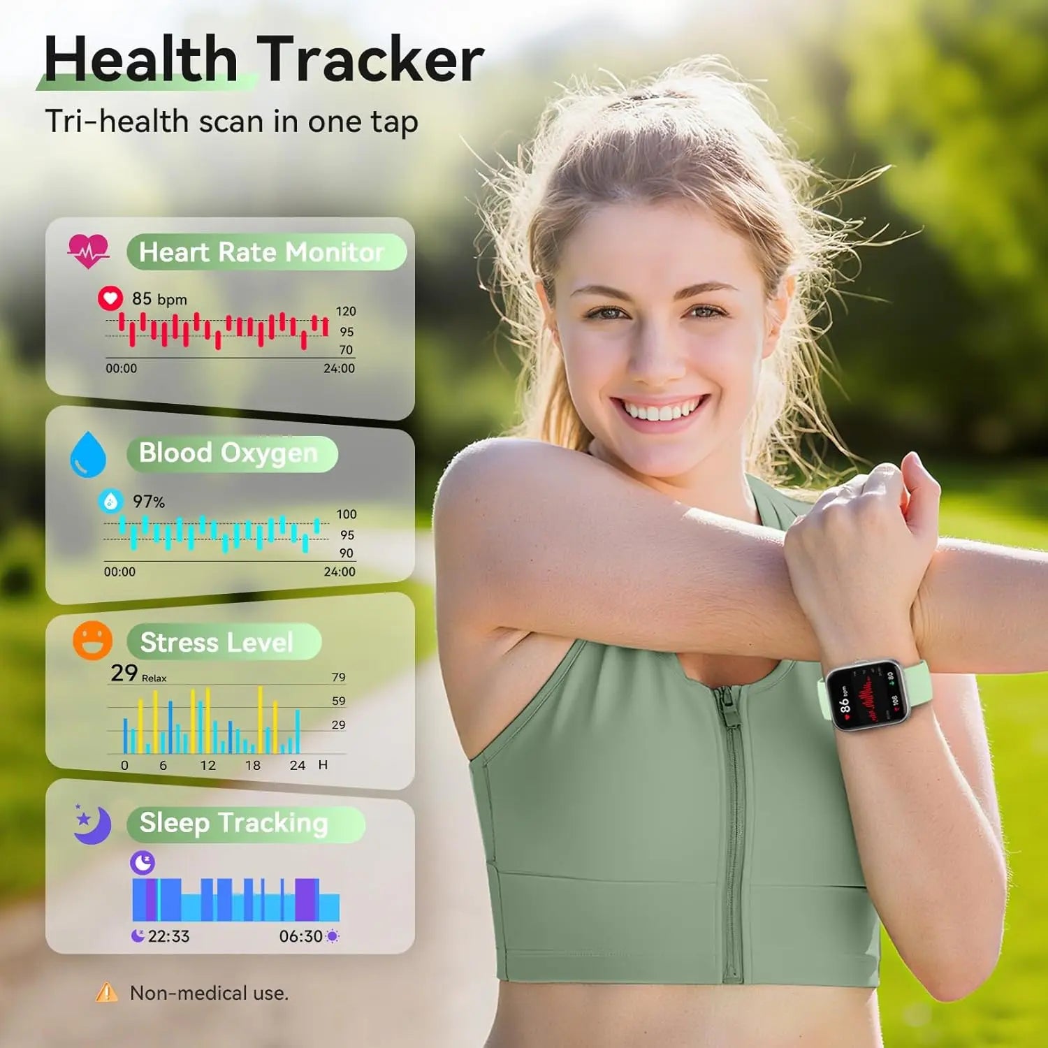 Smart Watches for Women & Men, 120+ Sport Modes, Heart Rate Monitor, Bluetooth Calls, HD Display
