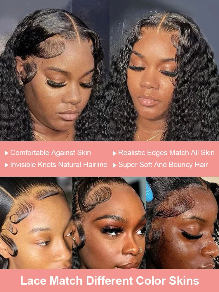 Hd Lace Wigs 13x6 Human Hair Wigs Pre Plucked Curly Wigs 40 Inch Water Wave Lace Front Wig Deep Wave Lace Front Wigs Human Hair