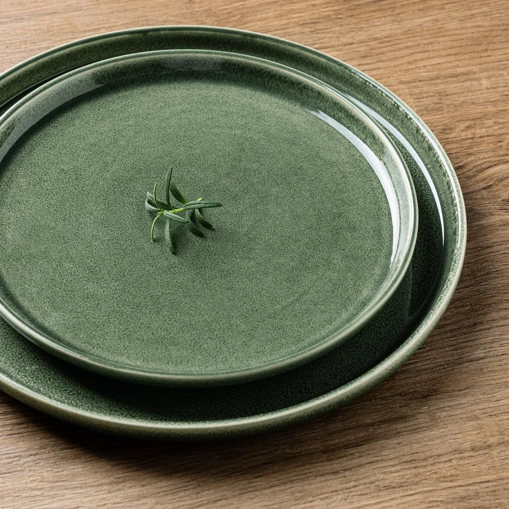 Ceramic Tableware SetCeramic Dinnerware Set for 4 Round Reactive Glaze Plates and Bowls Modern Style Perfect for Everyday Use