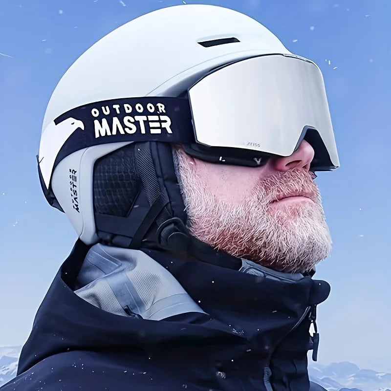 OutdoorMaster Falcon Ski Goggles Lens by ZEISS, OTG Snowboard Goggles Anti-fog, Magnetic Interchangeable Lens, Snow Goggles