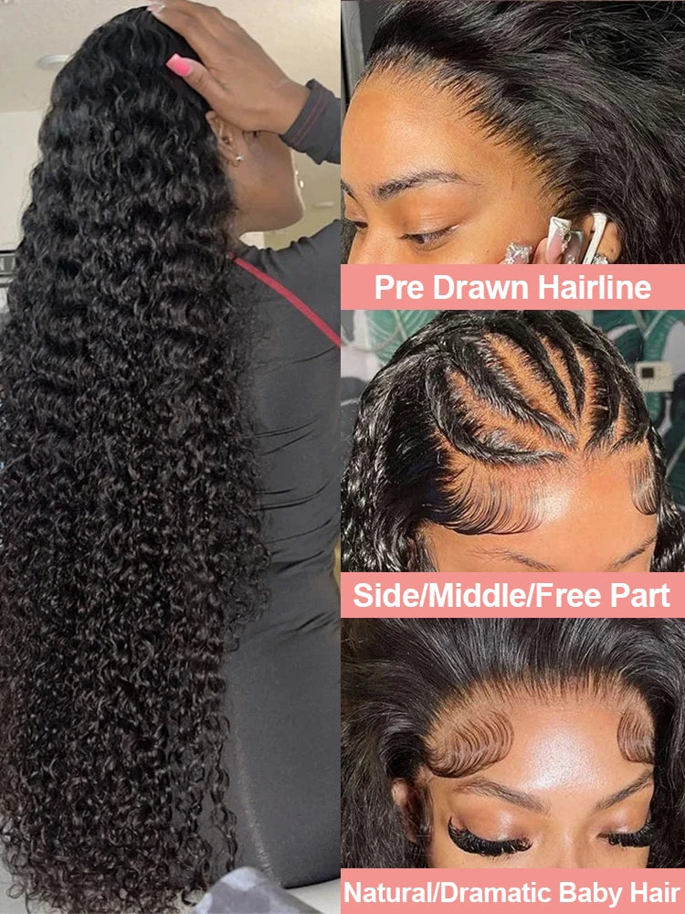 Hd Lace Wigs 13x6 Human Hair Wigs Pre Plucked Curly Wigs 40 Inch Water Wave Lace Front Wig Deep Wave Lace Front Wigs Human Hair