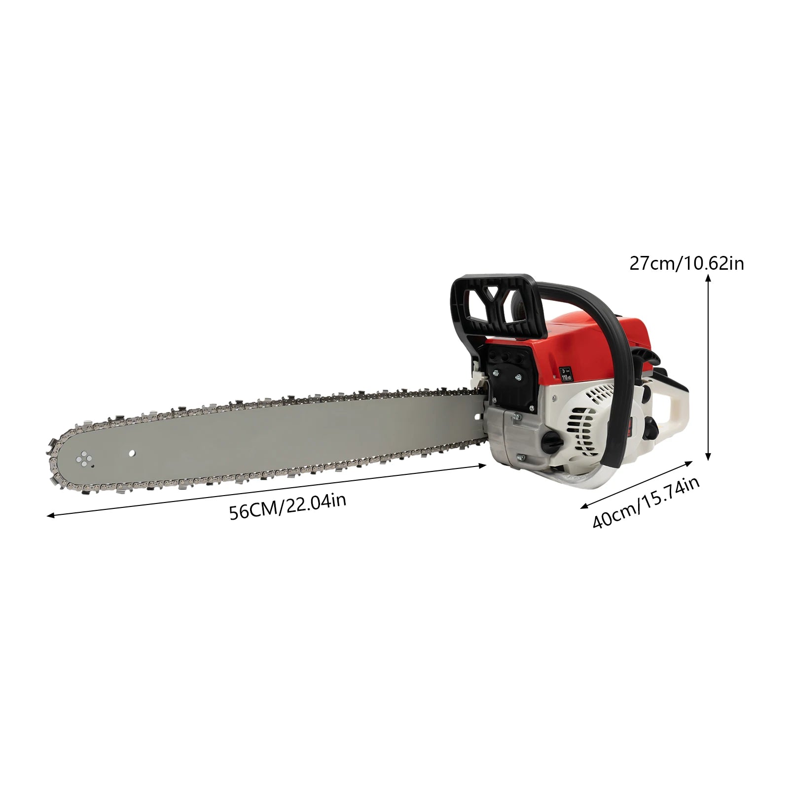 Professional 52cc Gas Chainsaw,2.0KW 7500rpm Power Beast,Ergo Grip & Safety Lock,Professional Wood Cutting Tool,Easy-Start Craft