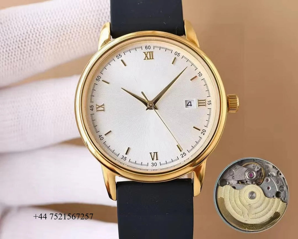 Classic Fashion Simple High Quality Sport Water Resistant Automatic Mechanical Watch with Charm Stainless Steel Case Unisex