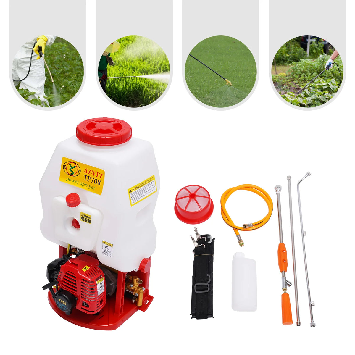 Brand New 25.4CC 5.28-Gallon High-Pressure Backpack Sprayer with Adjustable Nozzle,Spray Range 6.56-24.25 ft, for Farm Use
