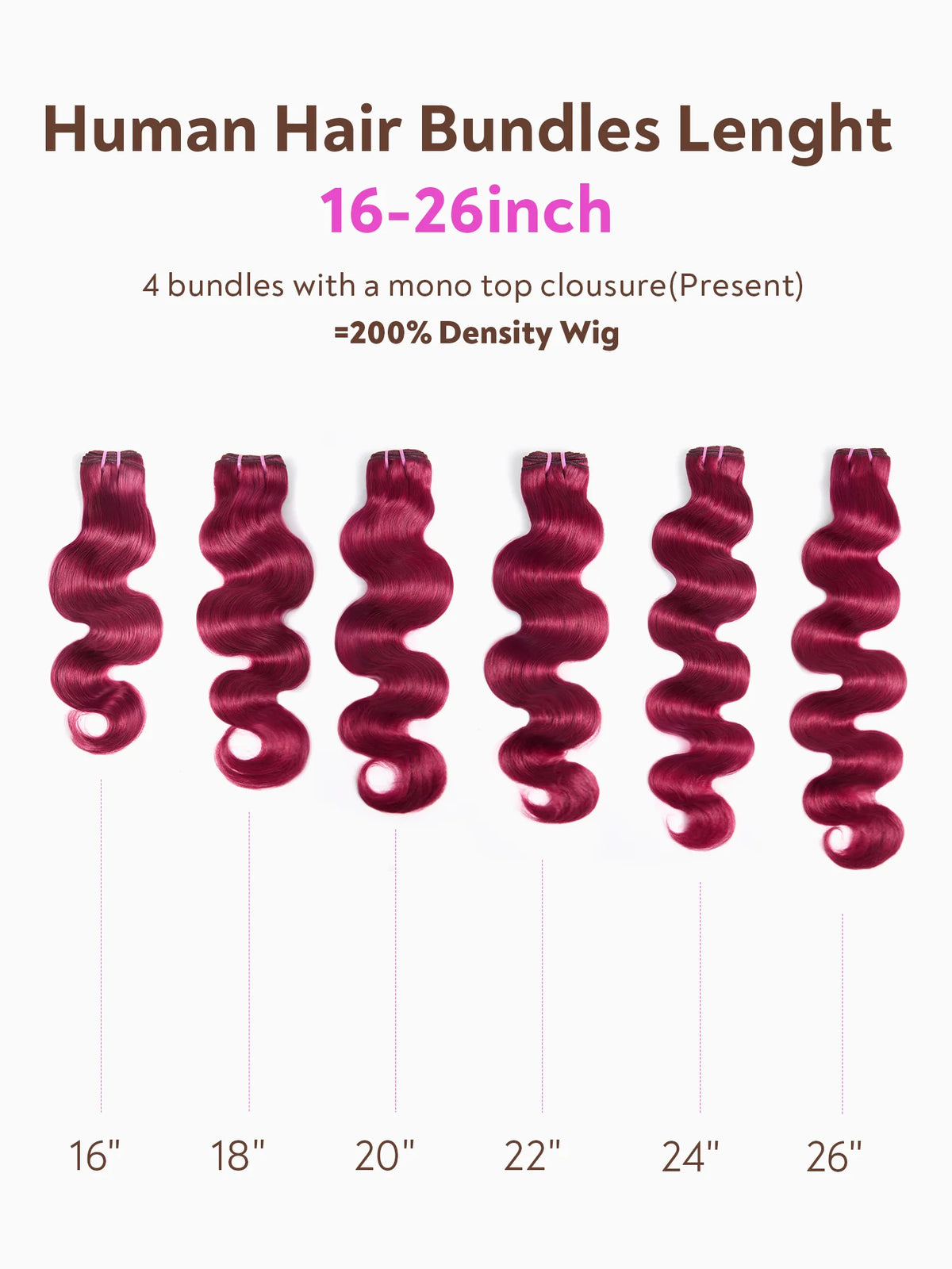 Burgundy 99j Body Wave Bundles Human Hair  Red Colored 1/3/4 PCS Bundle Deals Brazilian Hair Extension Remy Weave Bundles