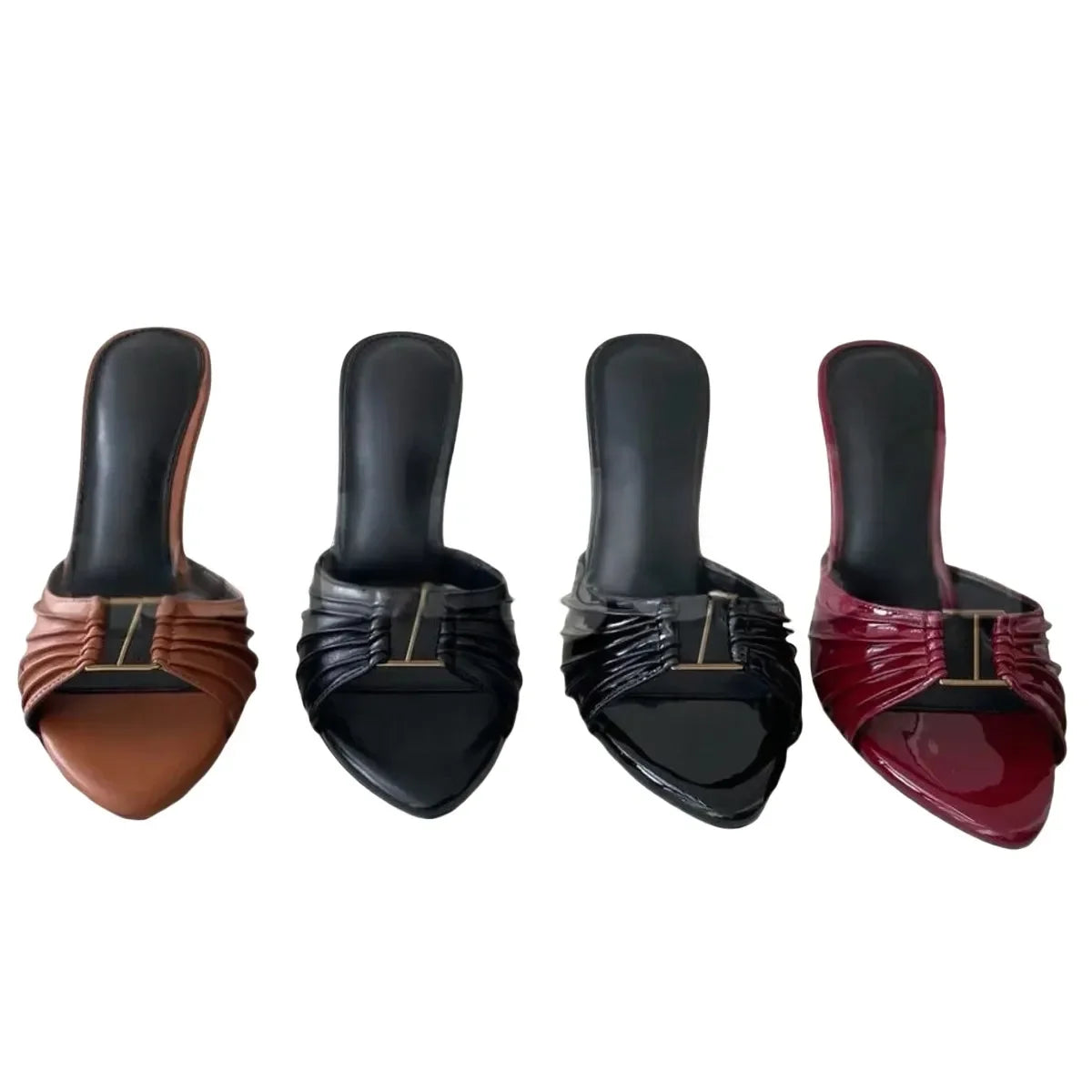 Designers' high heels, women's fishmouth, thin slippers, letters and empty high-heeled sandals, pointed shoes. size 35-41 000