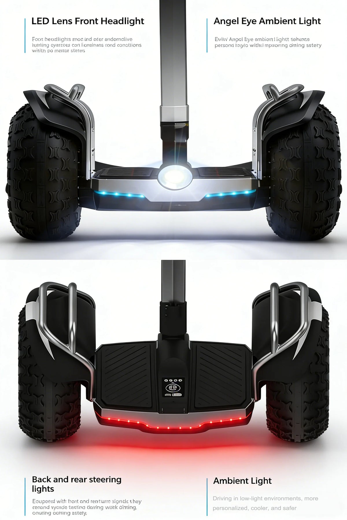 Readygo X60 plus Long Range 20 inch Fat Tire Electric Balance Scooter  Off-Road Ready Patrol Scooter