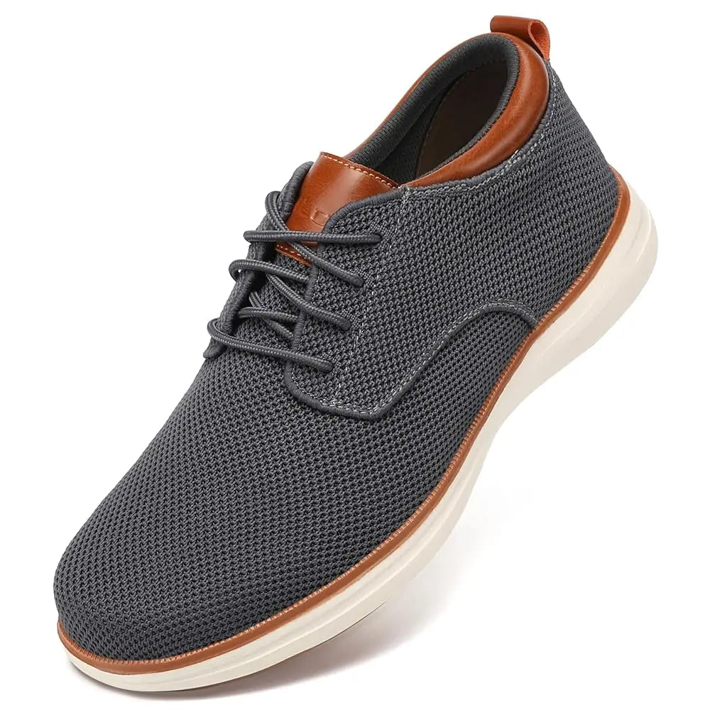 Men's Wide Casual Dress Oxfords Business Shoes Fashion Sneakers Mesh Breathable Comfortable Walking Shoes