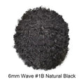 【TIMIA】Men's Wig 8x10 Human Hair 0.1 Toupee 6mm wave Full PU Afro Wig for Black Men Suitable for American Men #1B Nuture Black