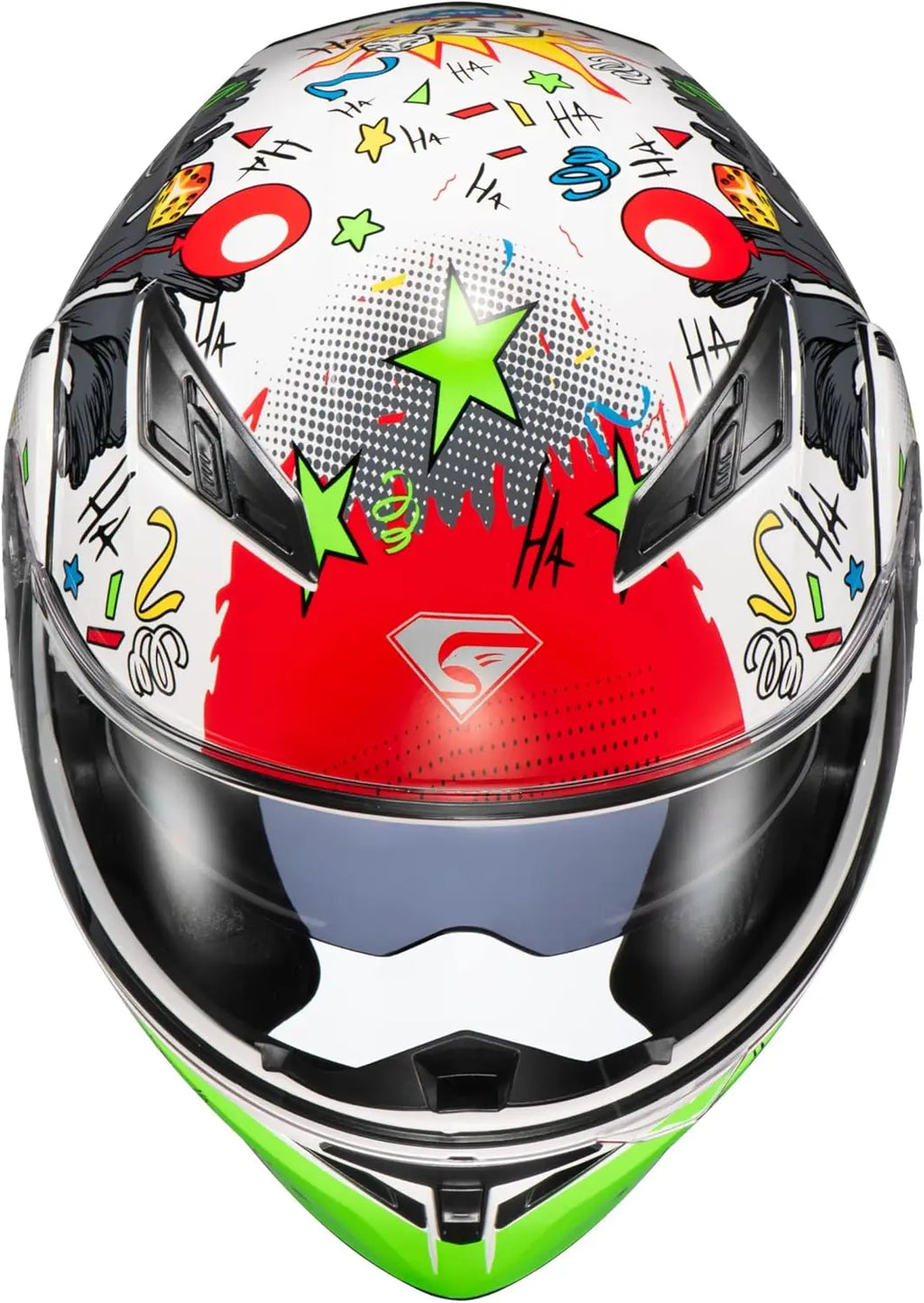 Motorcycle Dual Visor Flip up Modular Full Face Helmet with DOT Certification of Impressionism