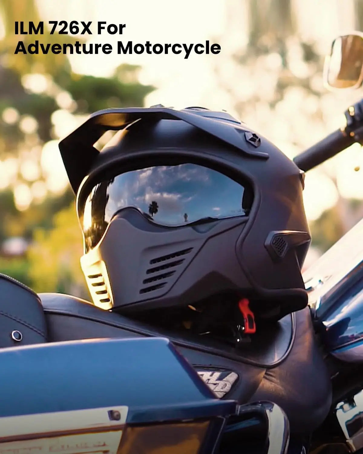 3/4 Open Face Helmet for Off-Road Bikes, Mopeds, ATVs, UTVs, Motocross, Cruisers, Scooters - DOT Approved, Matte Black, Large