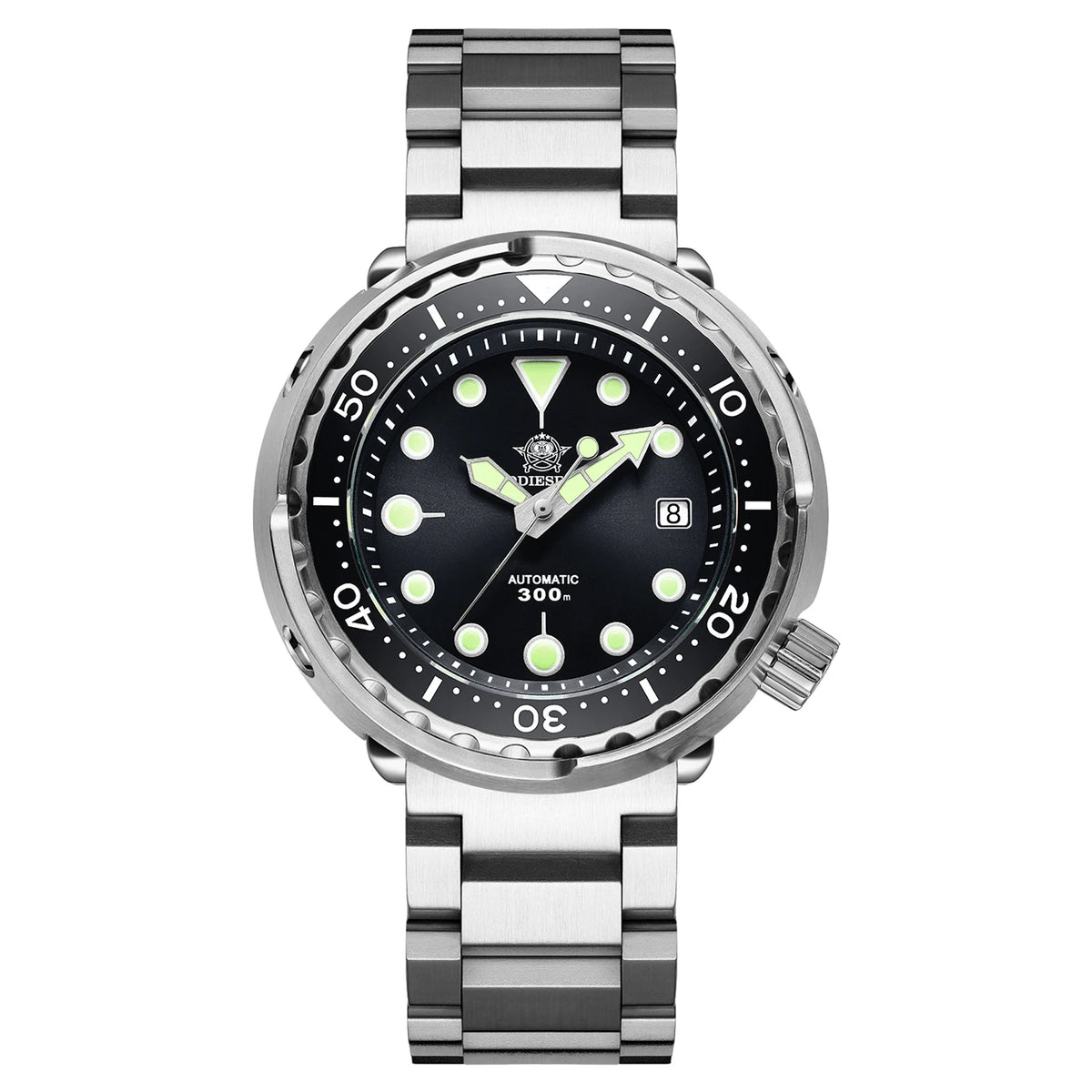 ADDIESDIVE Men's Luxury Diver's Watch 300m 316L Stainless Steel Super Luminous BGW9 Tuna Automatic Watch Men's Gift Clock AD2522