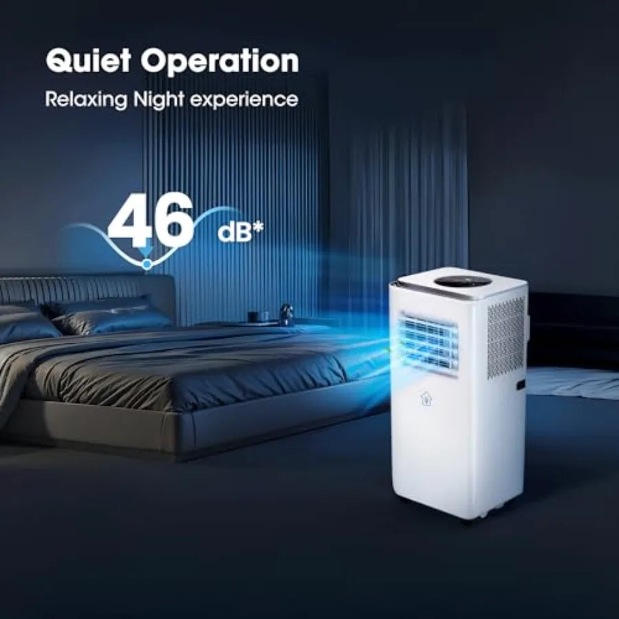 10000BTU Portable Air Conditioner Smart AC Unit with App Remote Control 4-in-1 Cooling Heating Dehumidifier Fan for Rooms up to
