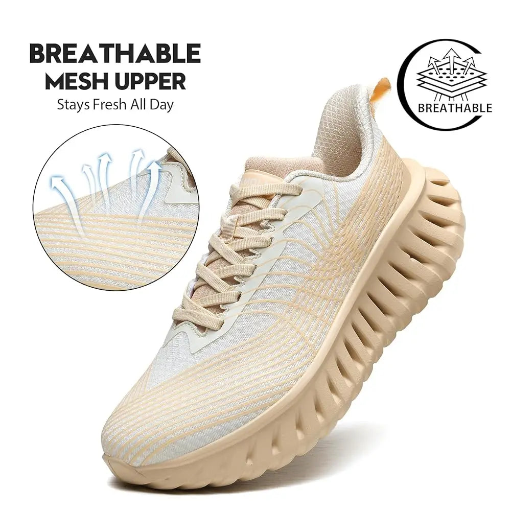 Wowen Walking Shoes Casual Shoes Breathable Walking Sneakers for Workouts Cushioned Flexible Womens Shoes Training Fashion S