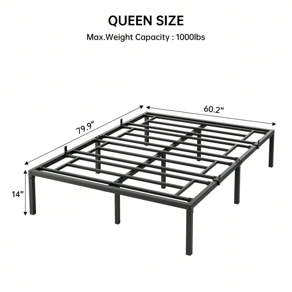 14 Inch Twin Size Bed Frames Heavy Duty Metal Platform Bed Frame Twin Size For Bedroom,No Box Spring Needed,Easy Assembly,Noise