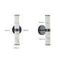 Modern Minimalist Black Painted Wall Lamp Iron Resin Wall Sconce for Living Room Bedroom Bedside Bathroom Vanity Light,2-piece