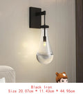 Modern Black Wall Sconces with Clear Glass for Bathroom, Living Room, Hallway, and Reception Desk - Stylish Wall Mounted