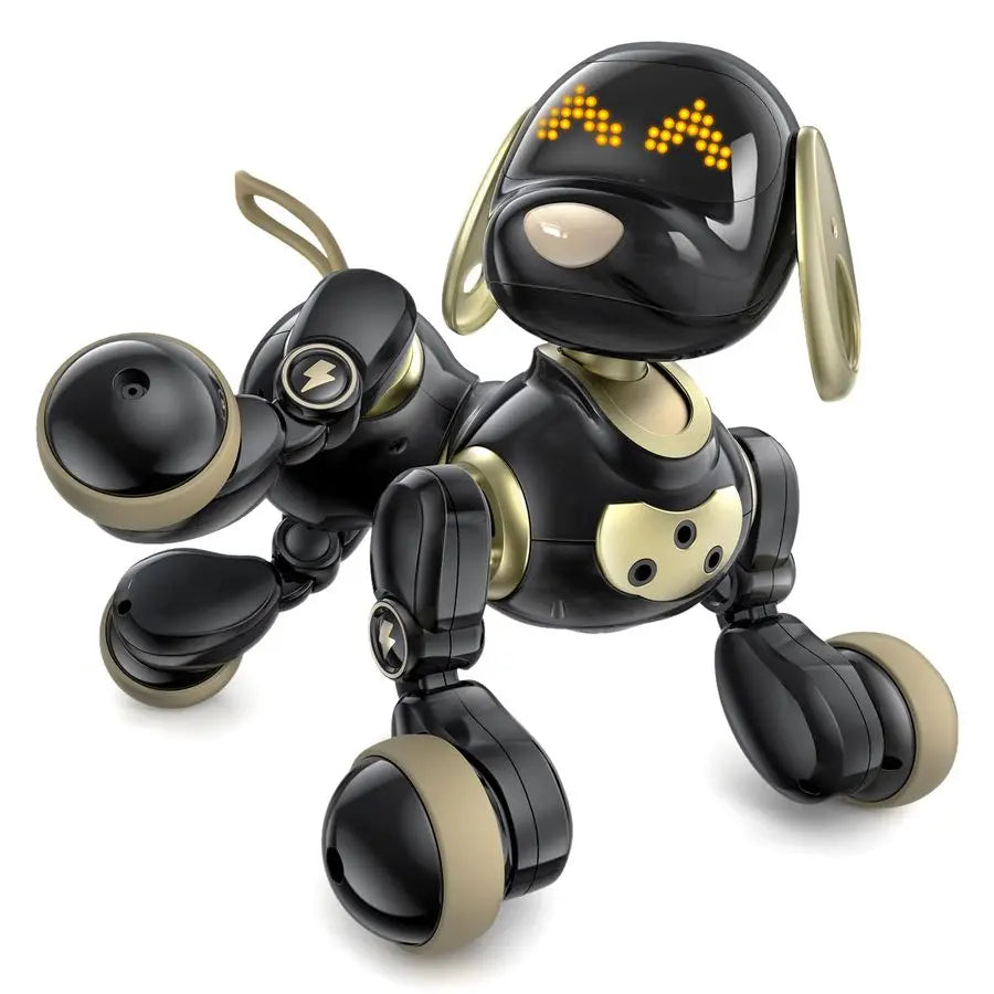 18011 Robot Dog Toy, Smart Interactive Puppy with 30 LED Faces, Remote amp Gesture Control, Programmable Electronic Pet for Kids