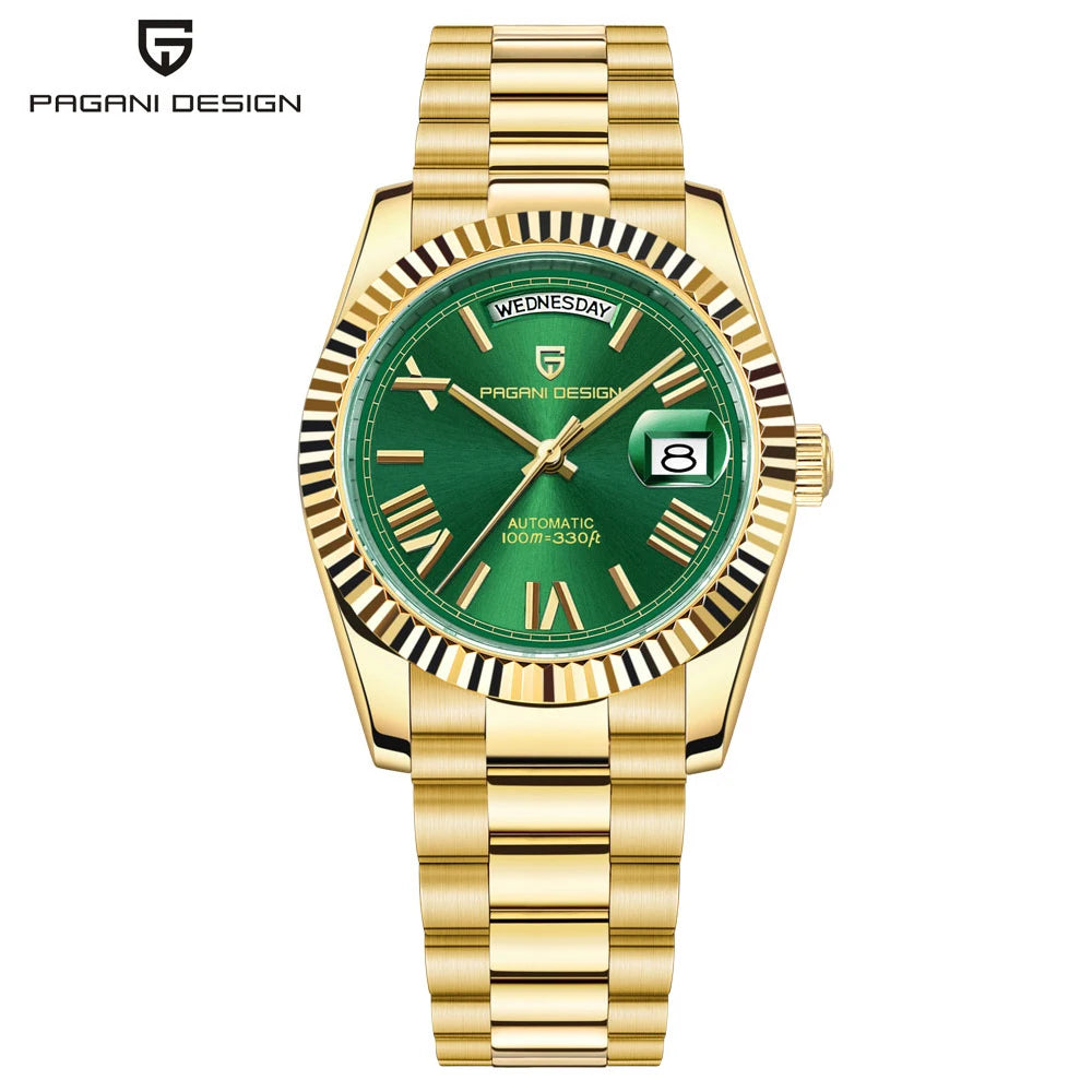 PAGANI DESIGN DD40 Business Date Week Luxury Automatic Watches Men TMI NH36A AR Sapphire crystal Mechanical Wristwatch For Men