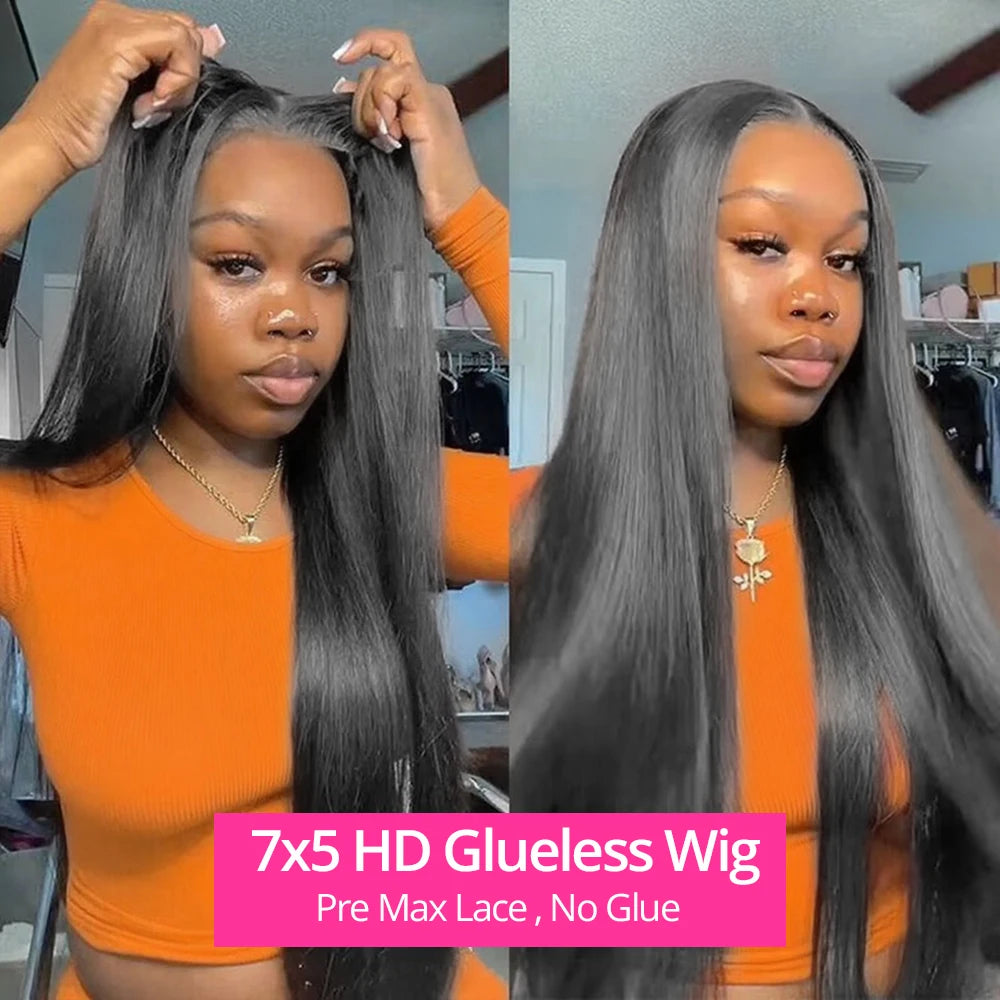 100% Human Hair 13x6 13x4 Bone Straight HD Lace Frontal Glueless Wigs 7x5 Ready To Wear Vietnamese Virgin Hair Wigs For Women