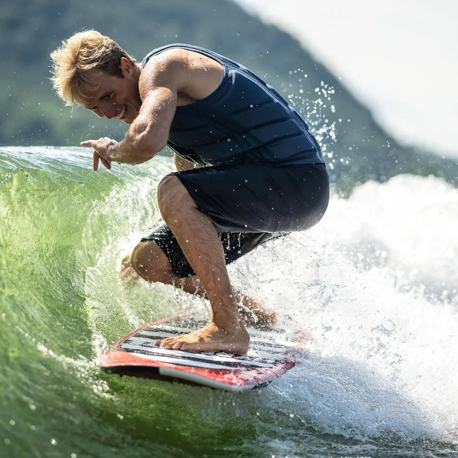 Wakesurf Board – Forgiving Longboard Style Wakesurf Board - Perfect for Beginners and Intermediate Riders for First Surf Session