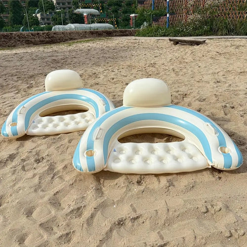 2PCS Pool Swim Ring Inflatable Pool Floats Water Fun Large Adult Swimming Pool Float for Beach Lake Summer Holiday Beach Party