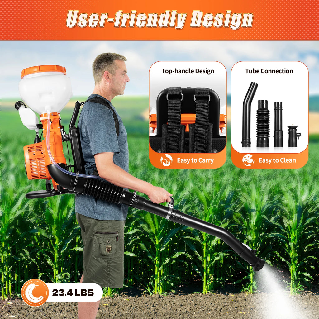 2.13KW Backpack Sprayer 14L Agricultural Mist Duster Sprayer 41.5cc Garden Sprayer 7500r 2 Stroke Gasoline Sprayer for Agricultu
