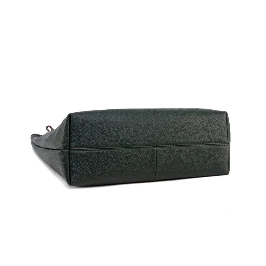 MKF Collection Eloa Hobo Bag with Wallet 2-piece Set in Black Vegan Leather with Gold Hardware for Everyday Use