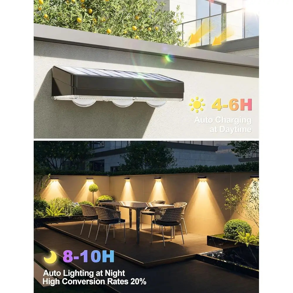 Outdoor Waterproof LED Lights, 12 RGB Colors & Warm White & Cool White, Ideal for Patio, Wall, Deck, Yard (12 Pack, Black)